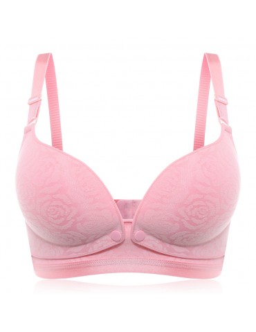 Floral Print Maternity Wireless Gather Nursing Bra