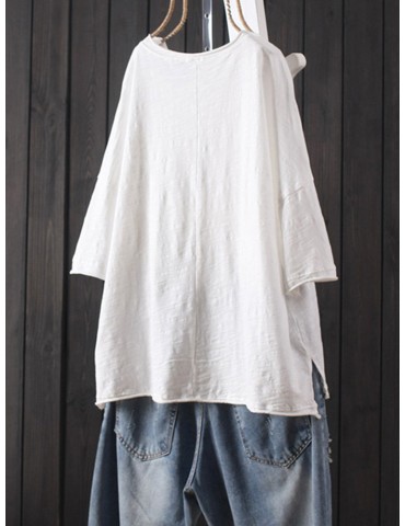 Embroidery Cartoon Short Sleeve Casual T-Shirt