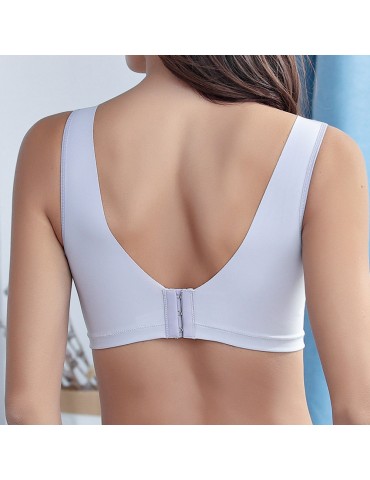 US 12 Wireless Seamless Mesh Push Up Removable Padding Soft Yoga Sleep Bras