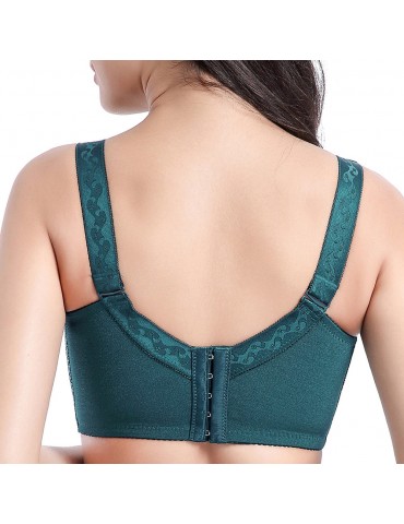 Wireless Full Cup Side Support Breathable Lace-trim Bras