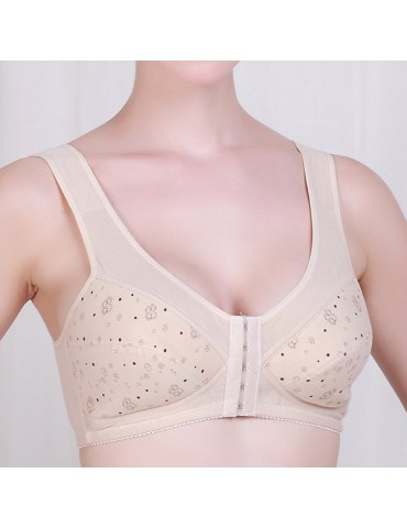 Cotton Front Closure Printing Wireless Soft Bras