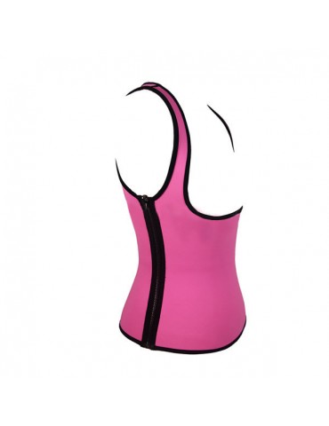 Plus Size Women Men Sexy Neoprene Sports Bustiers Body Shaper Vest Zip Corset