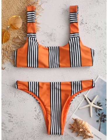 Sexy Swimwear Women Stripe Bandeau Plaid Bowknot Sexy Cute Bikinis By Newchic