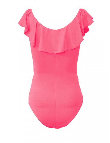 Word Shoulder Figure Flattering One Piece Swimsuit Swimwear For Women