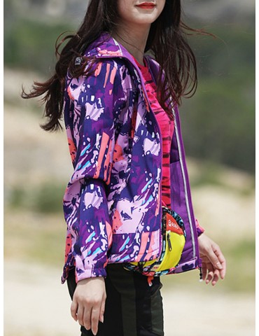 Printed Thick Warm Outdoor Mountaineering Female Ski Coat